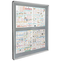 Eddie's - Tableau d'affichage ferme avec porte verrouillable - 30 po l x 40 po H-Tableau d'affichage ferme