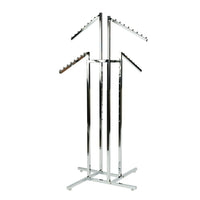 Can-Bramar – Porte-vêtements 4 voies avec bras inclinés, chrome (R14)-Bras interchangeables et réglables