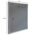 Eddie's - Tableau d'affichage ferme avec porte verrouillable - 30 po l x 40 po H-Taille totale : 32 po de large x 42-1/2 po de haut x 1-1/4 po de profondeur