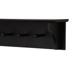 Foster – Étagère murale, 24 larg. x 4,5 prof. x 5,5 haut., 5 patères, noir (FN00380-5INT)-Design: l'étagère flottante présente un design élégant et rustique qui ne sera pas seulement une pièce fonctionnelle, mais qui portera votre décor à un niveau supérieur