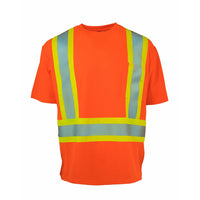 Forcefield - T-shirt de sécurité à manches courtes, orange, grand-Polyester de couleur orange