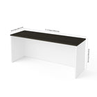 Bureau étroit sans caisson Bestar Pro-Concept Plus - blanc et gris profond-2