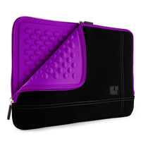 Housse de Protection Ordinateur, suède, Vangoddy Pochette Portable 15,6 po, Noir et Violette-Convient aux ordinateurs portables de 15,6 pouces