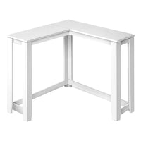 Monarch Specialties - 3656 Table D'Appoint Console De Coin 36 po L - Blanc-Table d'entree avec un design d'angle unique dans une finition blanche elegante.
