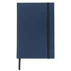 Gry Mattr - Cahier de notes A5 à couverture rigide, papier de pierre ligné, 160 pages, bleu marine-Pochette arrière
