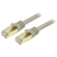 StarTech.com - Câble de raccordement Ethernet Cat6a blindé, 35 pi, gris (C6ASPAT35GR)-Protège vos données contre le bruit, les interférences radio et les perturbations électromagnétiques