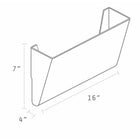 Storex classeur murale incassable - format légal - transparents - paquet de 6-Chaque poche mesure 16 x 7 x 4 pouces