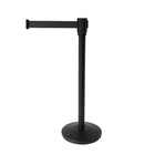 Futech Crowd Control Stanchion avec ceinture noire-Taille du chandelier: Base de 13 "de diamètre - Hauteur totale: 36,5" H