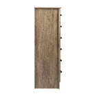 Prepac – Commode haute à 6 tiroirs Salt Spring DDC-2354, gris délavé-Poignées à capuchon en métal noir