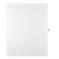 Markmaker - Intercalaires imprimes Legal, Blanc, 1/15th coupe, format lettre, sans trous, 25 tabs/PQT, 5 PQT/Boite, Numero 83-Intercalaires imprimes Legal