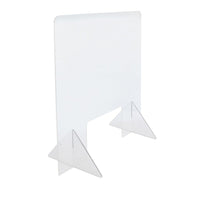 Eddie’s- Bouclier / barrière de protection de caissier au comptoir, Acrylique transparent, 18 po L x 26 po H-Transparent Acrylique Écran de protection des caissiers (protection anti-éternuements des caissiers)