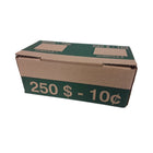 NSSCAN - Boîtes pour pièces de 10 cents - paquet de 50-Emballage standard - 250 $ canadiens (50 rouleaux de pièces de 10 cents)