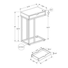 Monarch Specialties - 3772 Table D'Appoint - 25 po H/Marbre Blanc/Metal Argent-CHOISISSEZ EN TOUTE CONFIANCE - Monarch Specialties est un chef de file du mobilier et de la decoration interieure, developpant des produits qui offrent une valeur et un style exceptionnels depuis plus de 50 ans; votre achat sera bien emballe pour la protection et pour faciliter la livraison en temps opportun