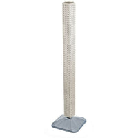 Azar Displays – Présentoir standard à panneaux perforés emboîtables sur 4 côtés, type tour, 48 x 4 x 4 (po), blanc (700225-WHT)-Pivote sur une base lestée