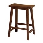 Winsome – Tabouret de style selle, 24 po, bois de noyer antique-Tabouret de bar en bois de style selle, au style moderne