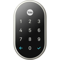 Nest – Serrure Nest x Yale (nickel satiné) avec Nest Connect-Cadenas