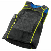 Débardeur KewlShirt à refroidissement par évaporation TechNiche HyperKewl - Noir et Jaune Haute Visibilité - Grand-Grand