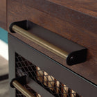 Sauder - La Collection Briarbrook Meuble d'ordinateur avec surmeuble - Finition Barrel Oak-Huche comportant deux etageres reglables pour des options de rangement personnalisees.