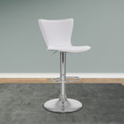 CorLivingMC – Tabouret de bar ajustable à dossier haut incurvé, similicuir blanc, ensemble de 2-Dimensions : 43 3/4 haut. x 15 3/4 larg. x 17 3/4 prof. (po)