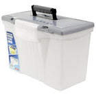 Storex – Boîte de classement portable, lettre/légal, argent (STX61504B03C)-Léger et portable