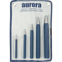 Aurora Tools – Ensemble de poinçon, 5 pièces-Construction simple avec tige hexagonale qui augmente la durabilité