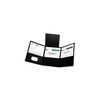 OxfordMD – Chemises de format lettre à trois pochettes pliables, noir, 20/paquet-Les trois pochettes vous aident à organiser vos documents