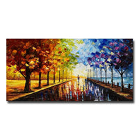 Designart – Une promenade dans la couleur, paysage forestier imprimé sur toile, 40 x 20 po (PT3504-40-20)-Impression