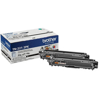 Brother TN221 Standard Yield Black Toner Cartridges, 2 Pack-Produit des documents professionnels, riches et éclatants en noir et blanc