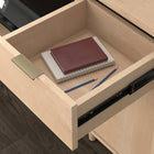 Sauder - Clifford Place Crédence de rangement de bureau - Natural Maple-Fini de tous les côtés pour un placement polyvalent dans n'importe quelle pièce de votre maison