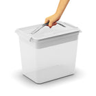 Curver - Latchmate+ - Transparente - 26 qt-La poignée de transport sur le couvercle rend la boîte de rangement facile à transporter ou à emporter