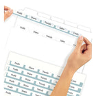 Avery® - Intercalaires Index Maker® avec bande d'étiquettes transp., laser ou jet d'encre, 5 onglets, 5 jeux, blanc (11436)-Onglets blancs, séparateurs en papier