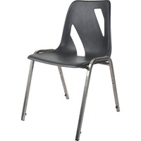 Chaise empilable, noire-1