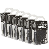 JAM Paper – Trombones géants, noir, 6 paquets de 75, total de 450 (2184933g)-Noir