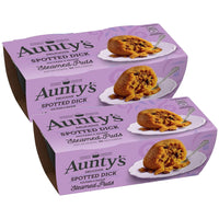 Aunty's - Pouding au Spotted Dick - 95g par paquet - paquet de 2-Passez au micro-ondes en 30 secondes