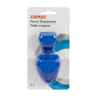 Staples - Taille-crayons - Couleurs assorties - Paquet de 2-Couleurs variées : de toute combinaison de bleu, rose, jaune, vert ou violet
