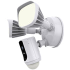 Swann - Camera de securite Floodlight Wi-Fi intelligent 1080p avec compatibilite Amazon Alexa et Google Assistant - Blanc-Les projecteurs lumineux Whine 2400 permettent une vision nocturne couleur jusqu'à 30 m (100pi), que vous pouvez identifier les personnes et voitures.
