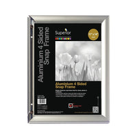 SECO Snap Affiche Cadre Cas, 11 x 14 pouces, Argent-Cadre affiche