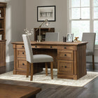Sauder -Bureau de luxe Palladia, chêne vieilli-Bois d'ingénierie fini chêne vieilli