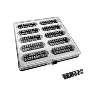 Eddie's - Kit de tarification - Impression blanche sur bloc noir-Plastique