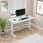 Uncaged Ergonomics - Bureau assis/debout électrique à hauteur réglable Rise Up - Blanc-La taille du bureau est de 23.7" x 45.3"