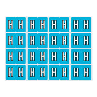 Oxford Étiquettes alphabétiques compatibles Datafile, « H », bleu cl-Assignez des lettres spécifiques aux sections de classement individuelles