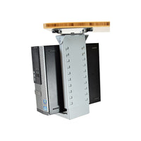 Uncaged Ergonomics Support CPU sous le bureau avec pivot et glissière-Désencombrez votre bureau : rangez les tours de PC sous votre bureau avec ce support de processeur simple pour améliorer l'organisation du bureau