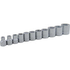 Gray Tools – Ensemble de 11 douilles chromées SAE standards à 6 pans, prise de 3/8 po, 1/4 à 7/8 po-Formats : 1/4, 5/16, 3/8, 7/16, 1/2, 9/16, 5/8, 11/16, 3/4, 13/16, 7/8 po.
