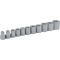 Gray Tools – Ensemble de 11 douilles chromées SAE standards à 6 pans, prise de 3/8 po, 1/4 à 7/8 po-Formats : 1/4, 5/16, 3/8, 7/16, 1/2, 9/16, 5/8, 11/16, 3/4, 13/16, 7/8 po.