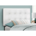 Monarch Specialties - 6002T Lit Simple Tete De Lit Simili - Cuir Blanc-Dimensions du produit: 47,5 pouces H x 42,25 pouces L x 3 pouces P