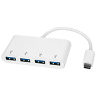 StarTech - Concentrateur USB-C à 4 ports USB 3.0 - USB-C vers 4x USB-A, blanc, (HB30C4ABW)-Une façon peu coûteuse d'ajouter quatre ports USB-A à votre ordinateur via un port USB-C