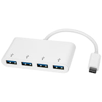 StarTech - Concentrateur USB-C à 4 ports USB 3.0 - USB-C vers 4x USB-A, blanc, (HB30C4ABW)-Une façon peu coûteuse d'ajouter quatre ports USB-A à votre ordinateur via un port USB-C