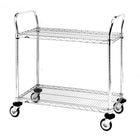 Chariot utilitaire à usage standard avec tablettes grillagées, 2 tablettes, 36 x 24 po (MW611)-Nombre de tablettes : 2