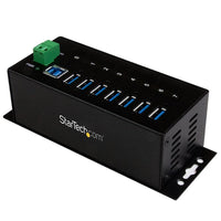 StarTechMD ® Concentrateur industriel à 7 ports USB 3.0, ESD et protection contre les surtensions-Protège vos appareils connectés avec la protection 15 kV ESD et la protection contre les surtensions 350 W