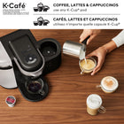 Keurig – Cafetière et machine à latte et cappuccino une tasse à la fois K-Café, charbon-Appuyez sur le bouton d’infusion intense (Strong) si vous voulez un café plus corsé 